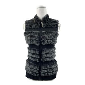 Knit/Rabbit Fur Vest